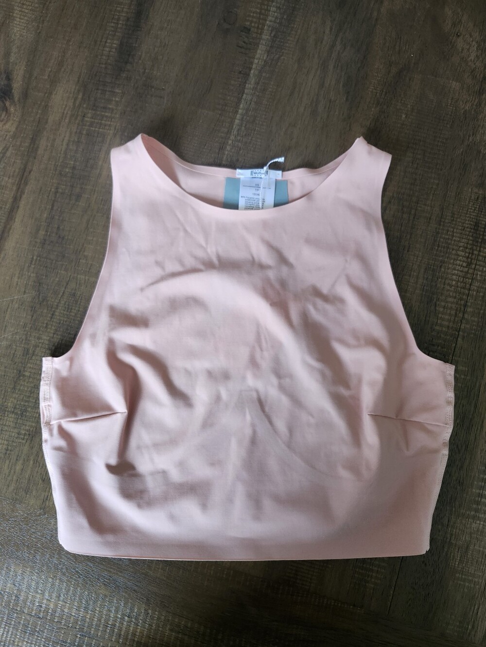 Wolford Bonded Crop Top Womens XS Cherry Blossom Pink Sleeveless Tank Stretch